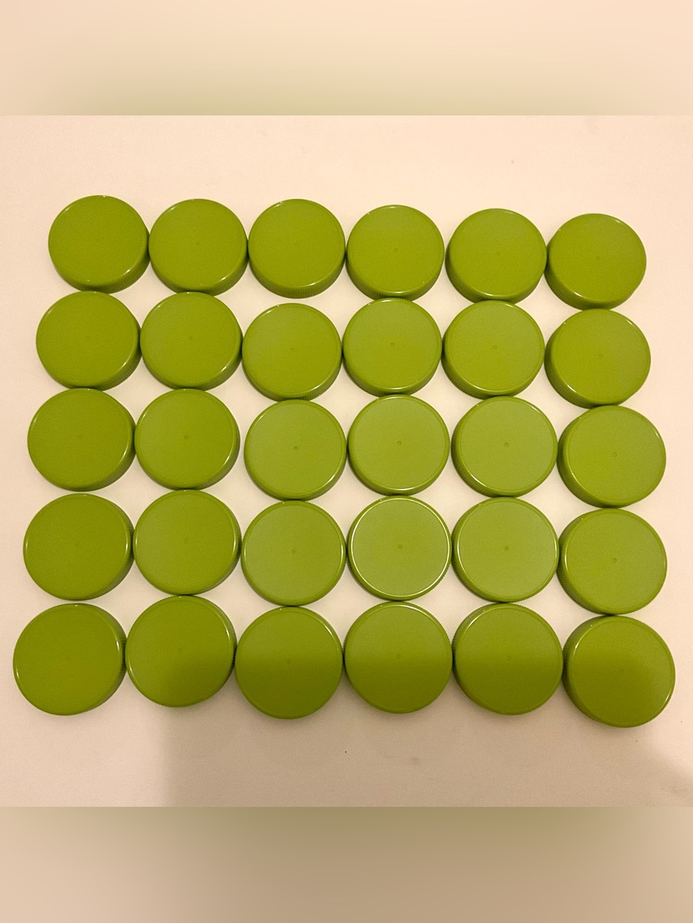 Qty 30 NEW Plastic Mason Jar Lids REGULAR MOUTH Lined Closure Deep Skirted 70mm